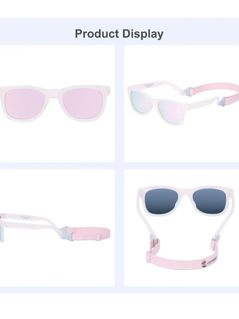 Polarized Baby Toddler Sunglasses with strap and cleaning cloth